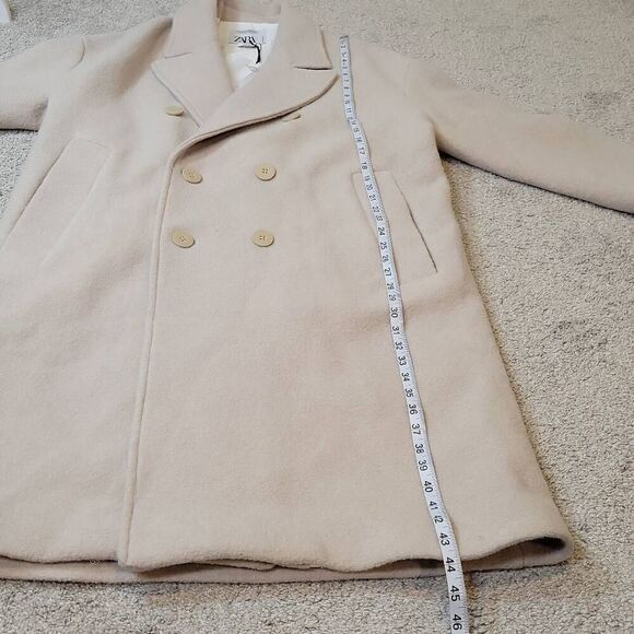 Zara Limited Edition Boucle Oversized Coat 100% Wool Size M - Picture 4 of 8